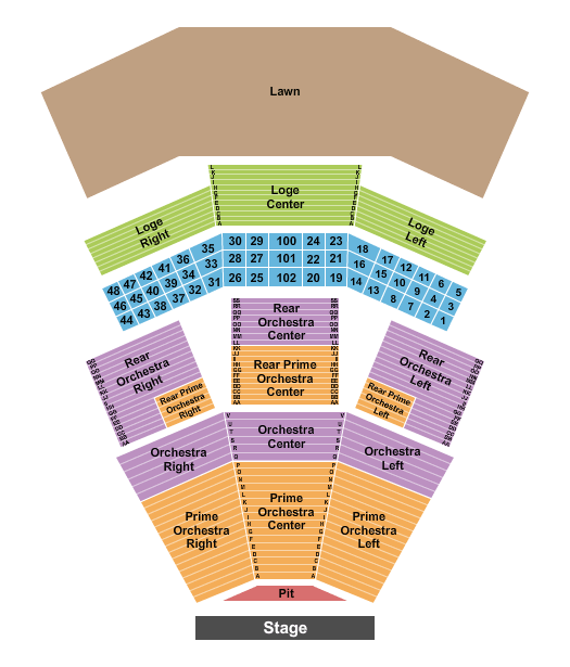 Wolf Trap National Park for the Performing Arts Wolf Trap Seating Chart